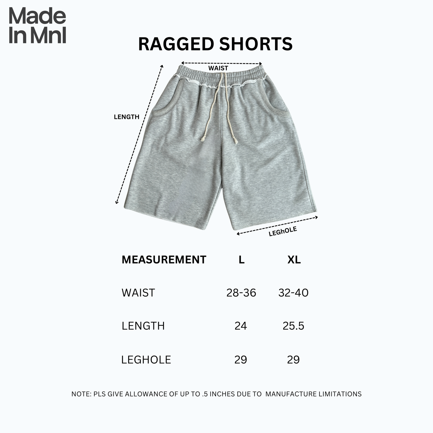 Premium Ragged Shorts Baggy