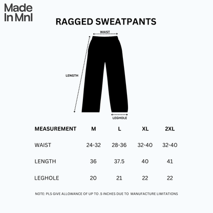 Baggy Ragged Sweatpants (Raw Hem)