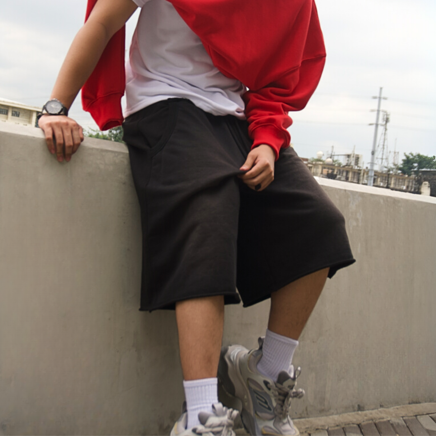 Premium Ragged Shorts Baggy